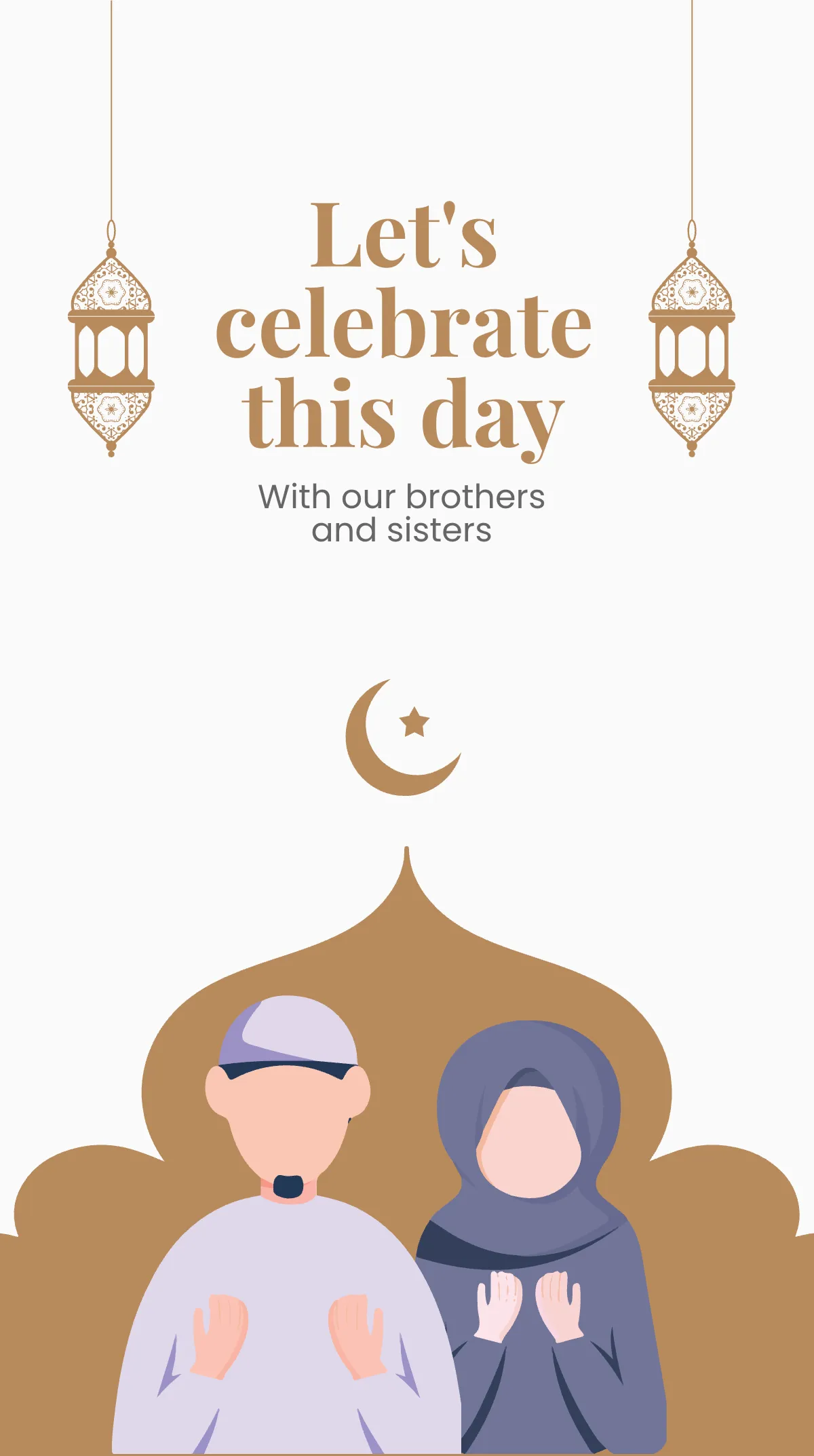 Free Eid Al Adha Mubarak Instagram Story Template to Edit Online