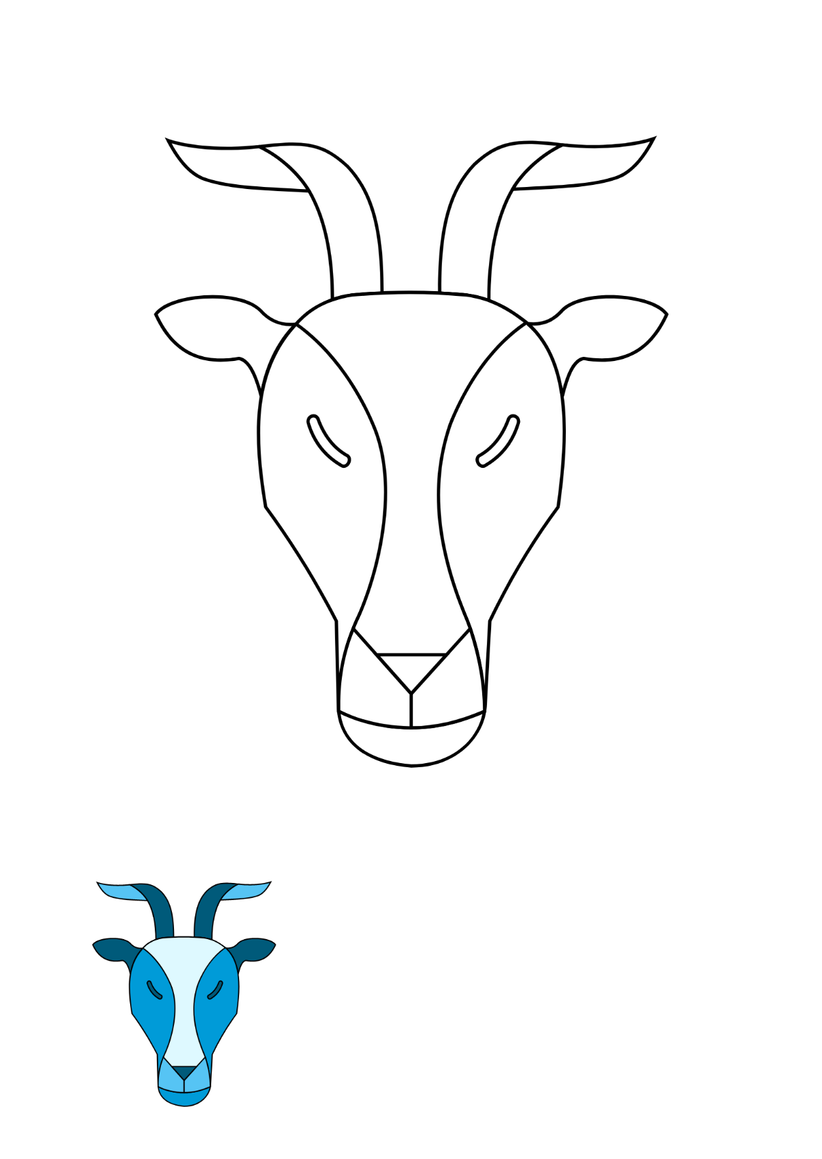 Free Capricorn Sign coloring page Template