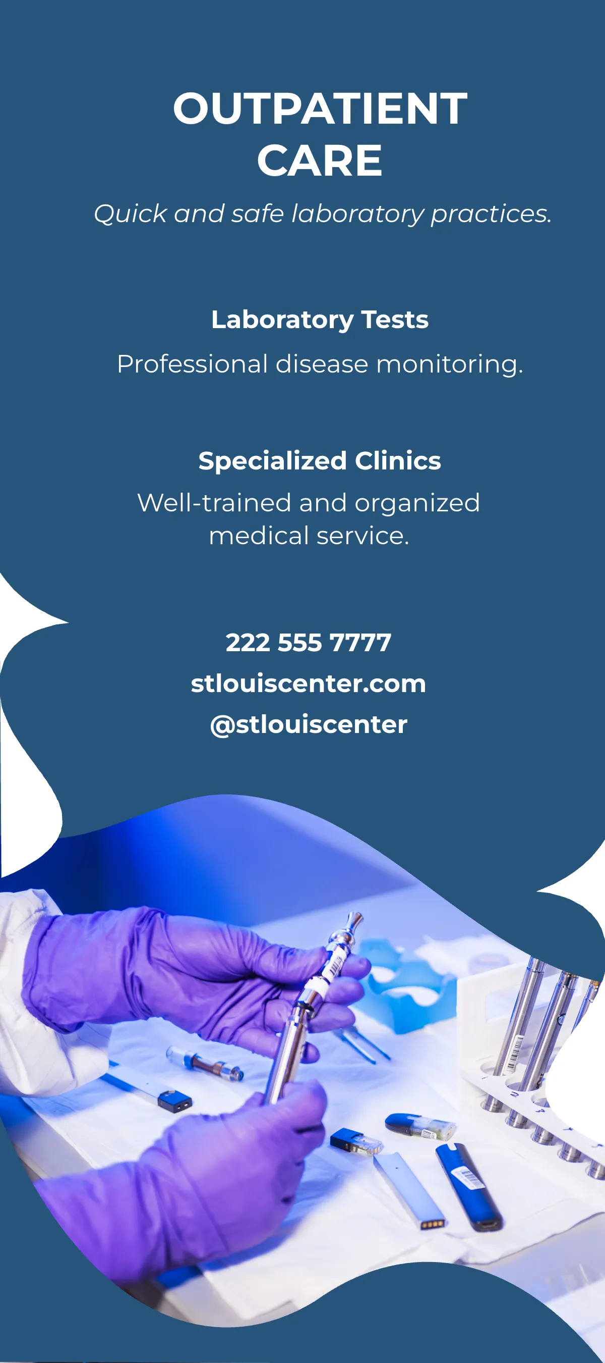 Free Medical Center DL Card Template to Edit Online