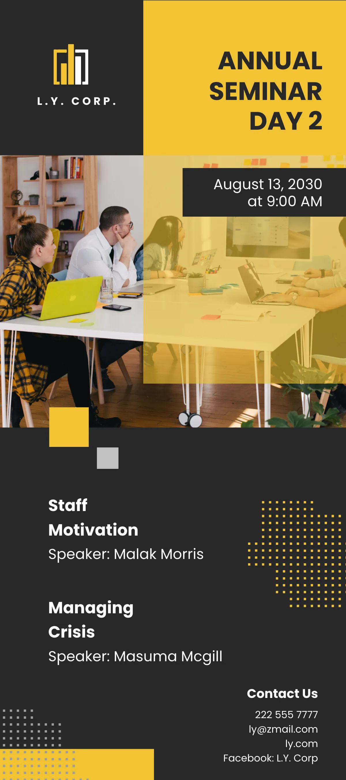 Free Corporate Conference DL Card Template to Edit Online