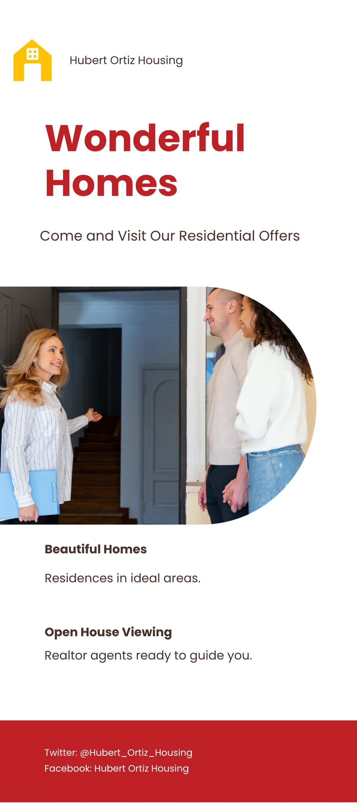 Free Real Estate Open House DL Card Template to Edit Online