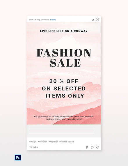 Blank Fashion Sale Instagram Post Template - Download in PSD | Template.net