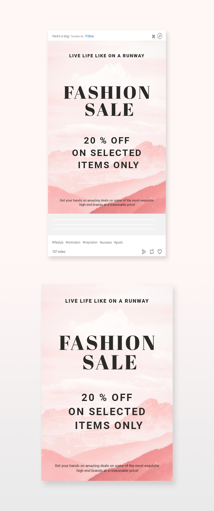 Boutique Tumblr Post Template PSD Template net