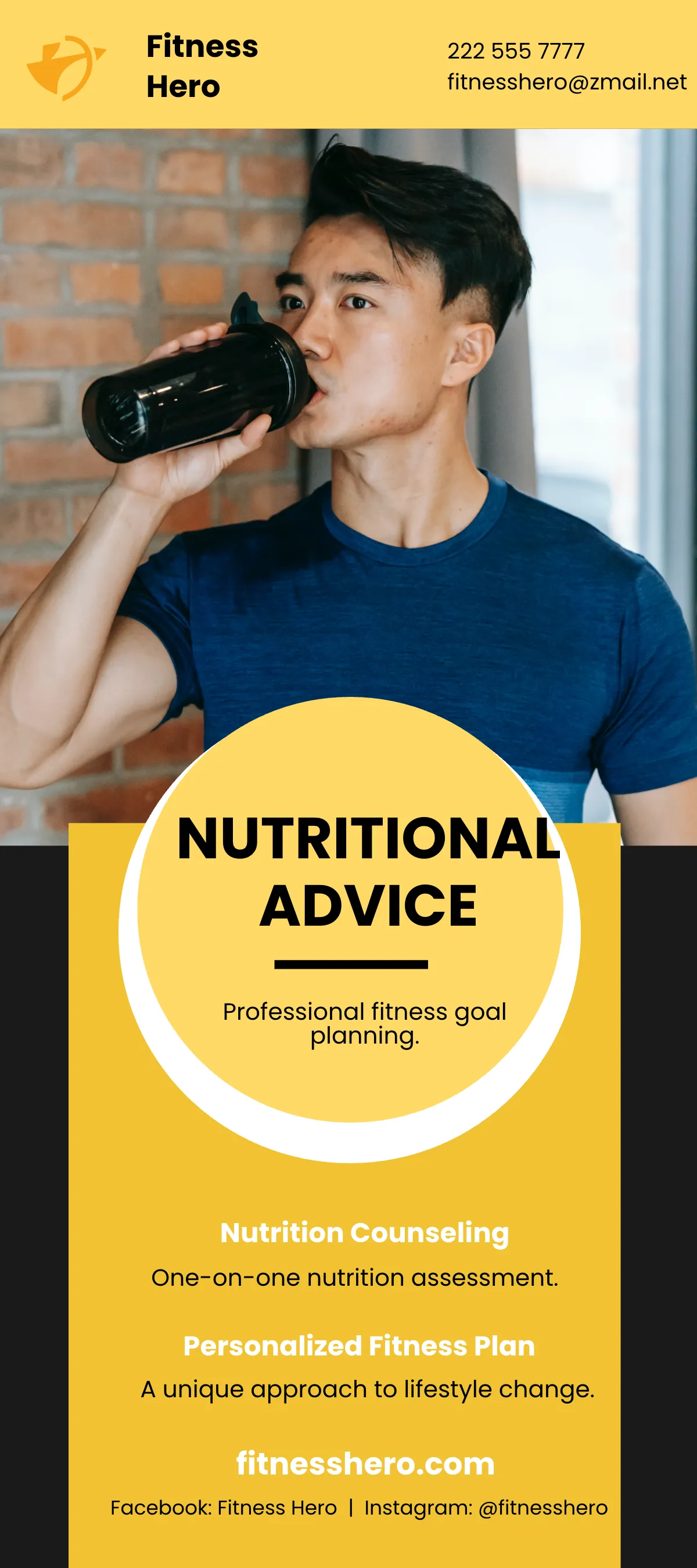 Free Simple Fitness DL Card Template to Edit Online