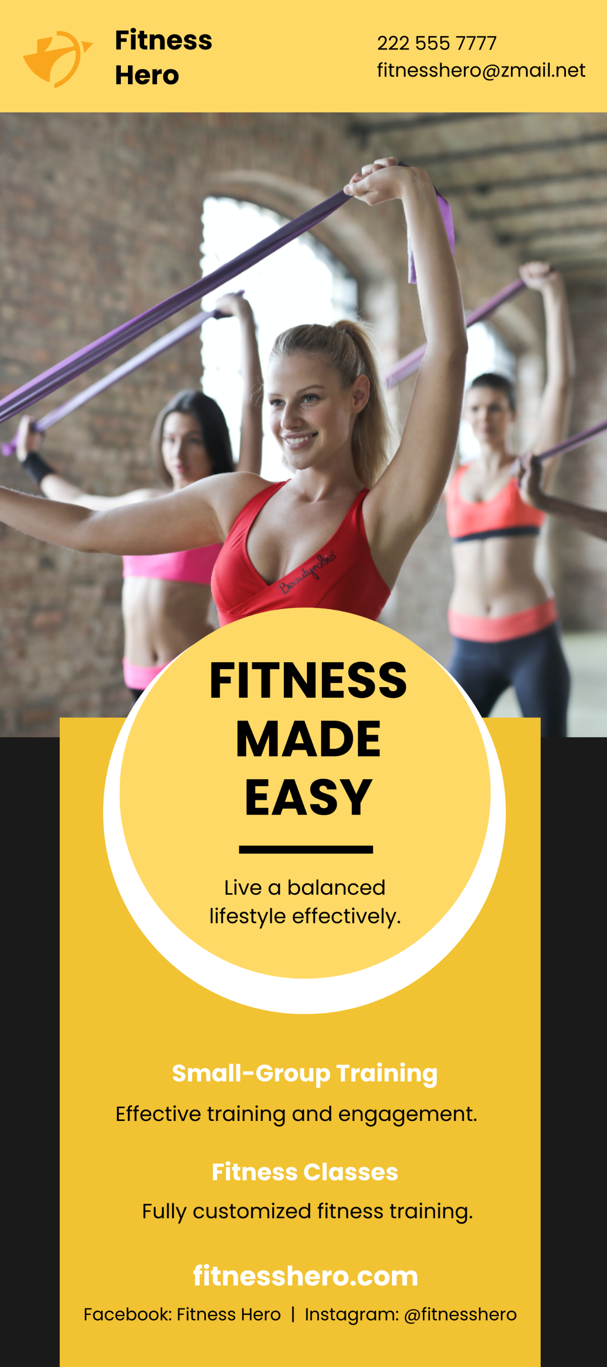 Simple Fitness DL Card Template