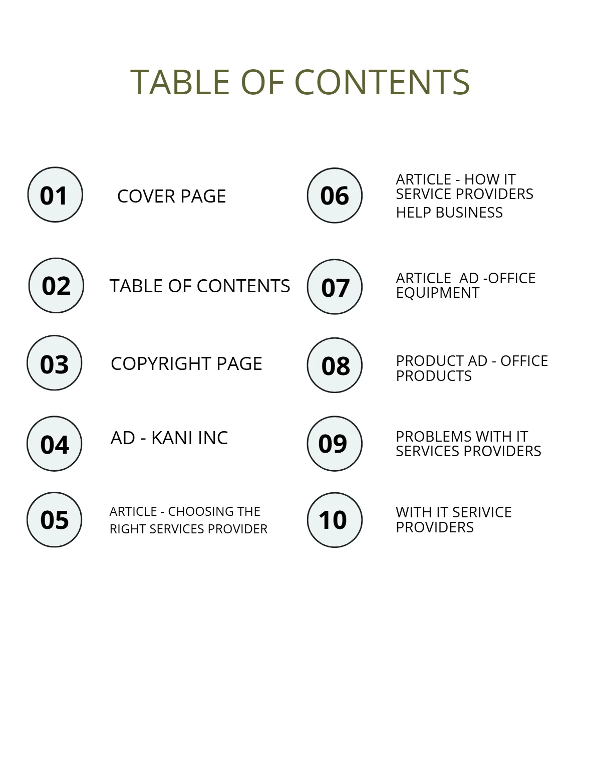 Free Service Provider eBook Template to Edit Online