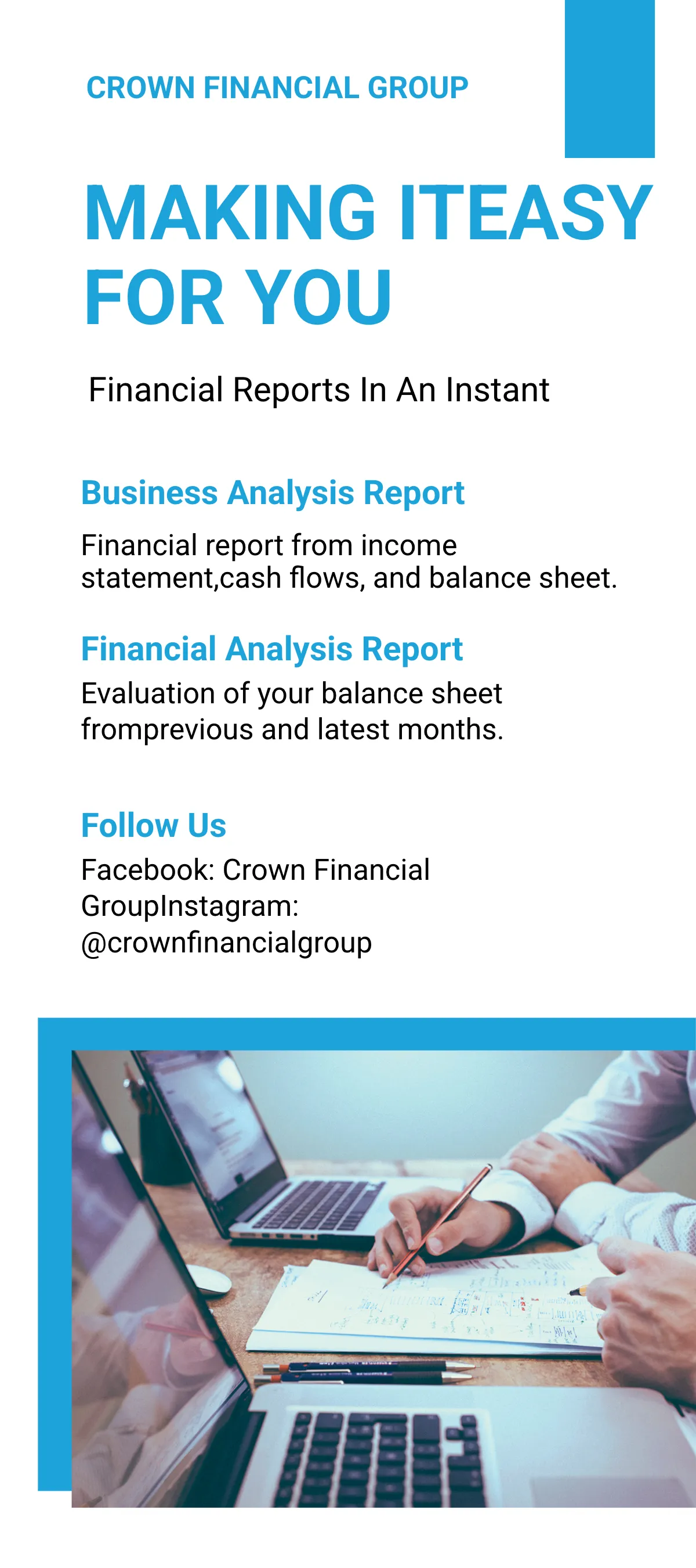 Free Financial Report DL Card Template to Edit Online