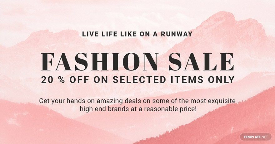 Blank Fashion Sale Facebook Post Template