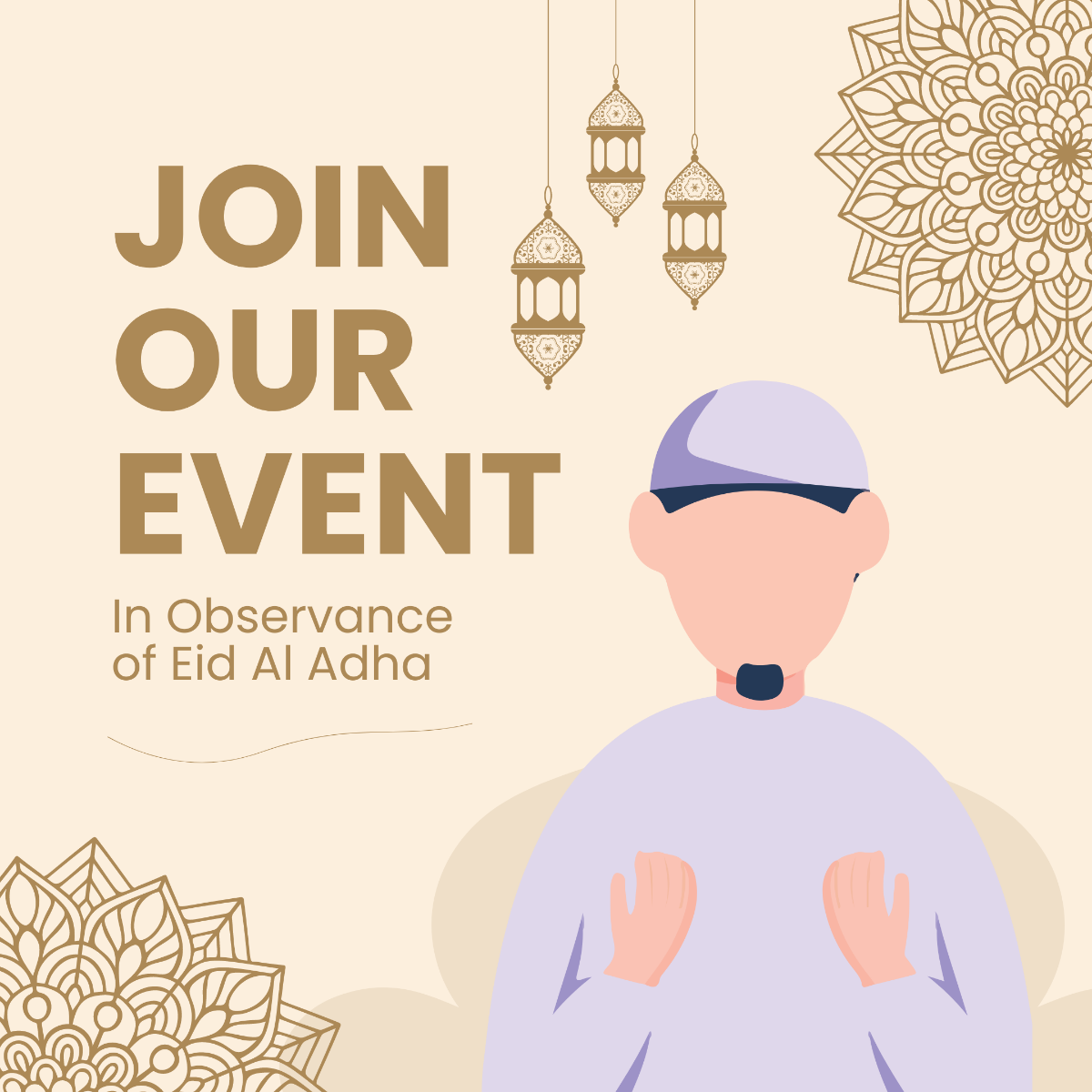 Eid Al Adha Event Instagram Post Template