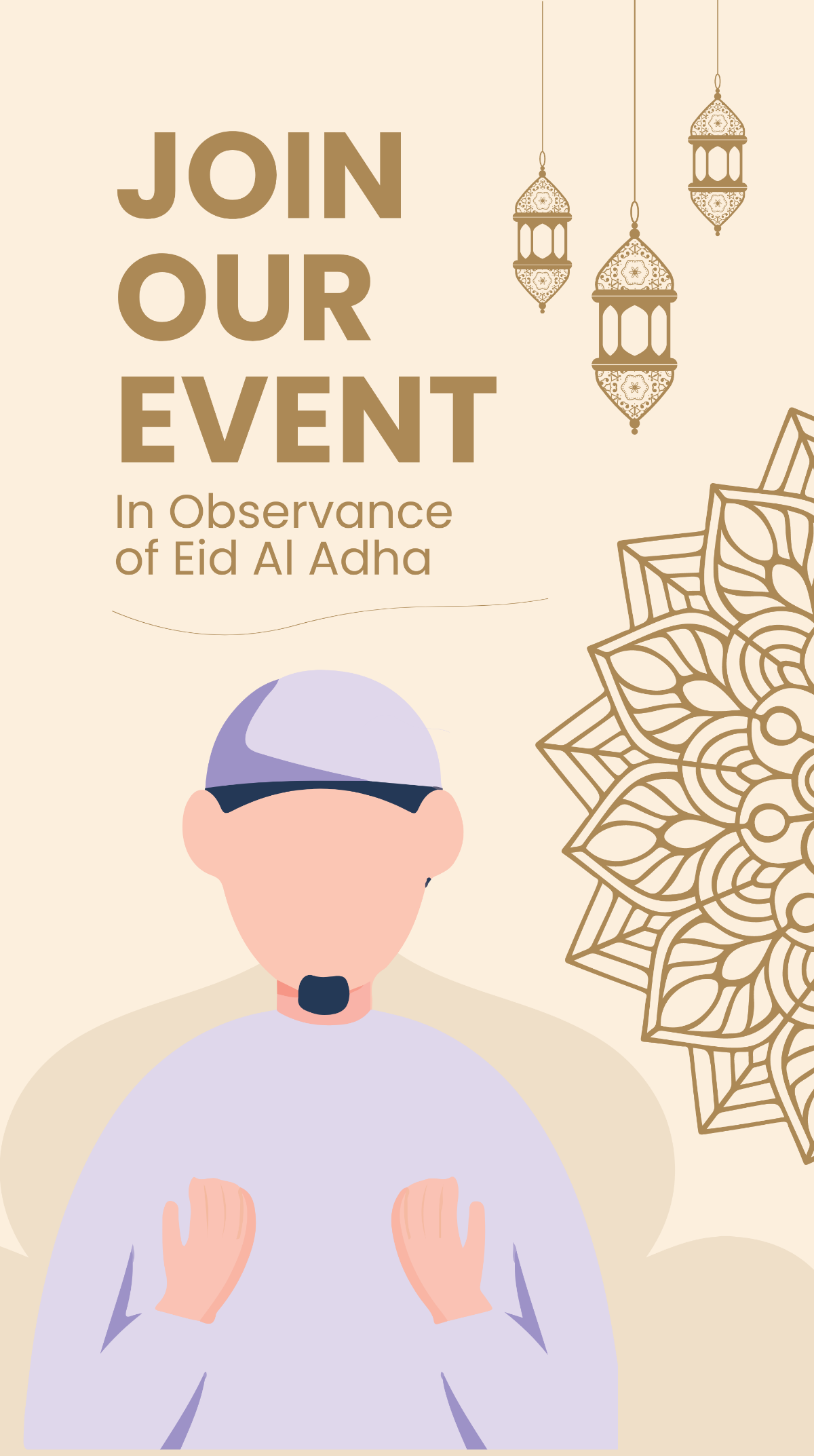 Free Eid Al Adha Event Whatsapp Post Template