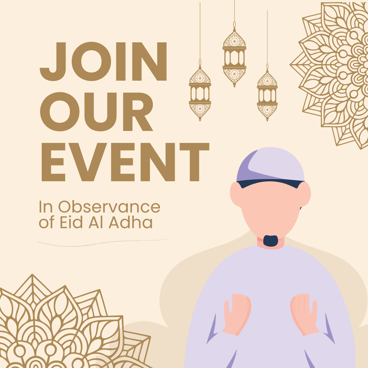 Eid Al Adha Event Linkedin Post Template