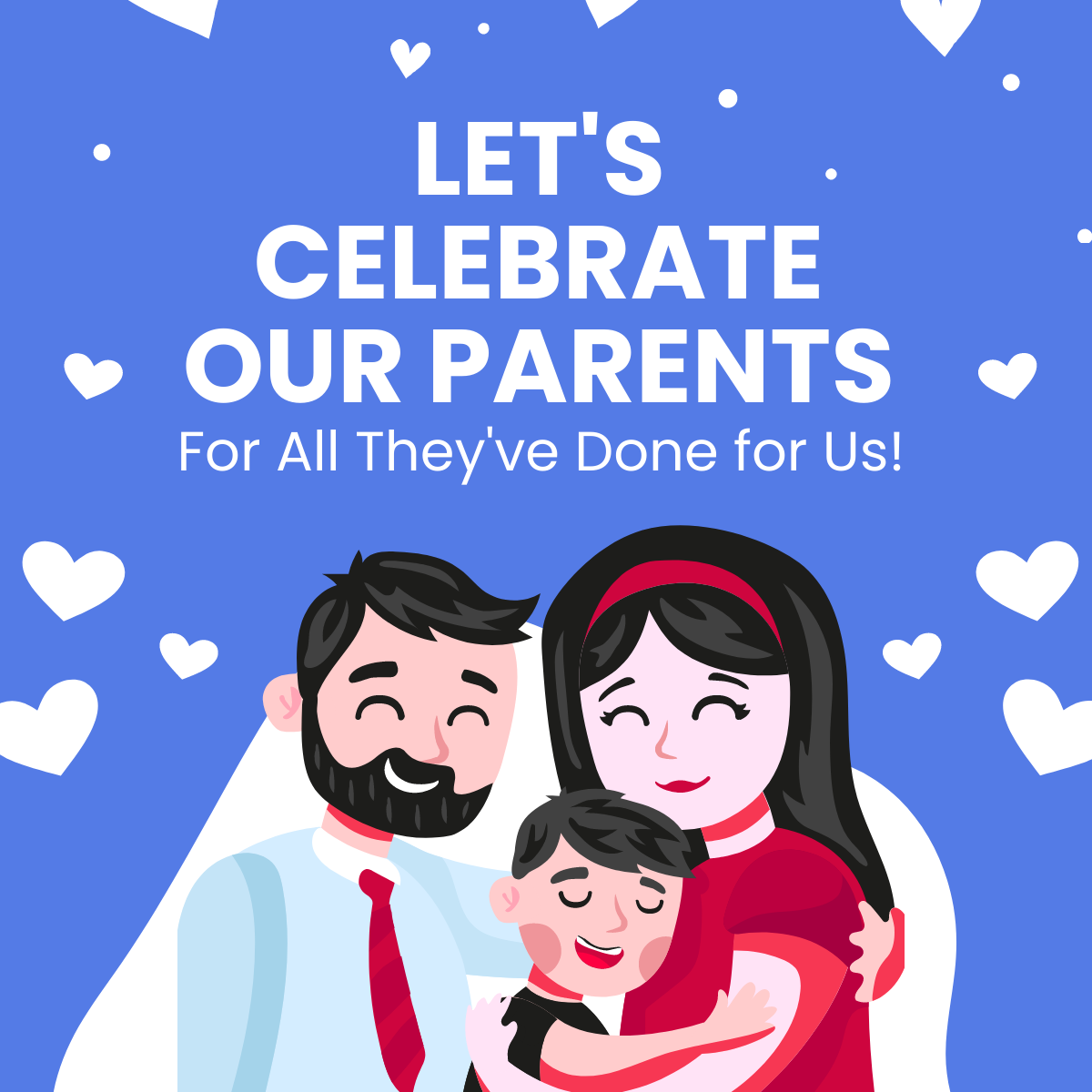 Free Parents Day Celebration Linkedin Post Template