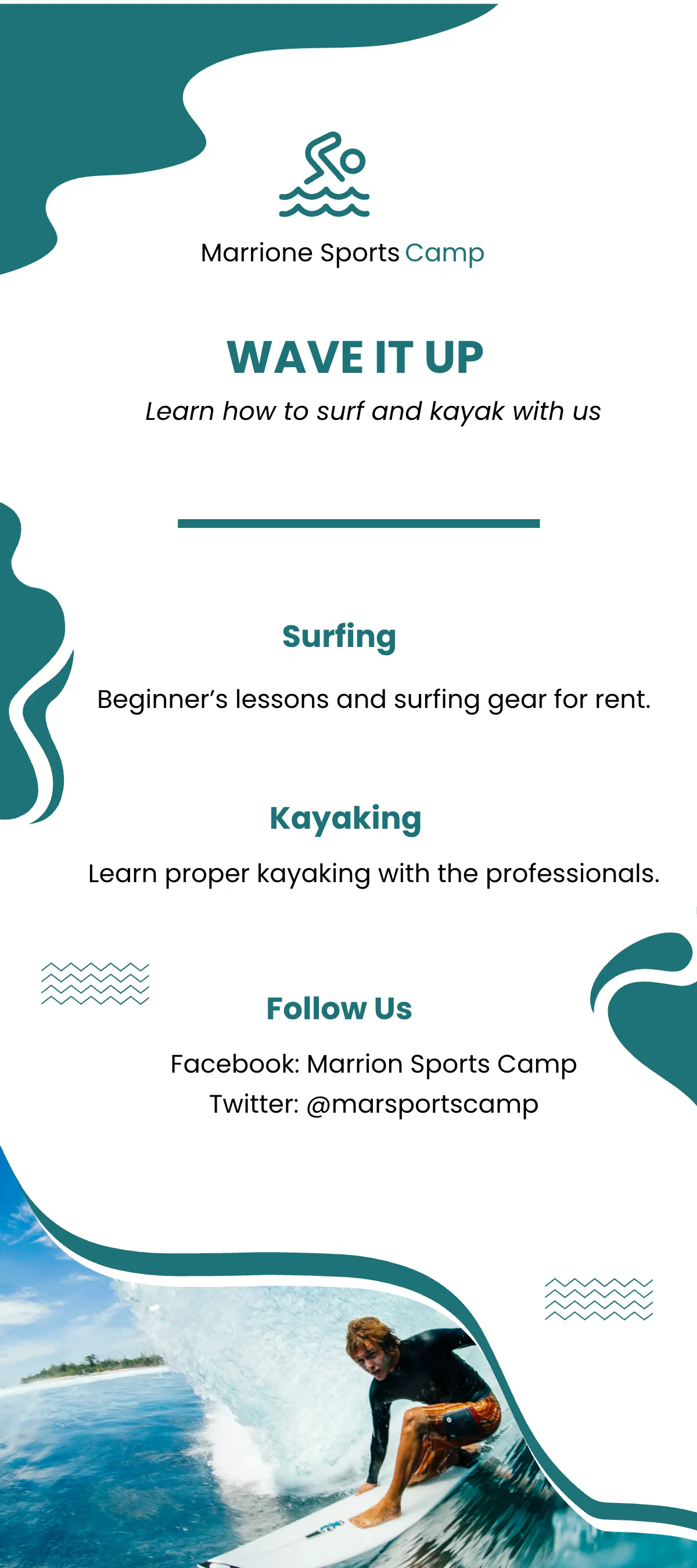 Free Summer Sports DL Card Template to Edit Online