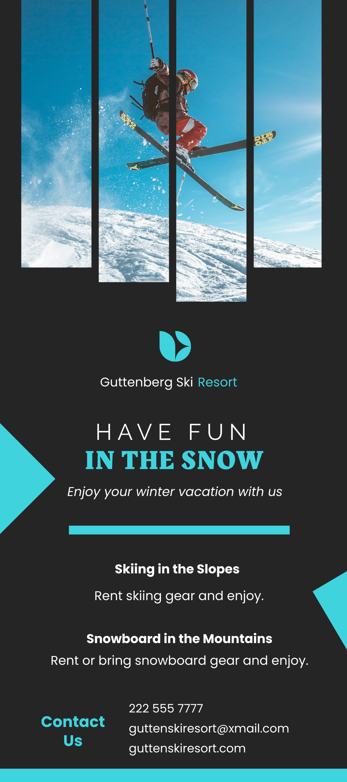 Ski/Snowboard DL Card Template