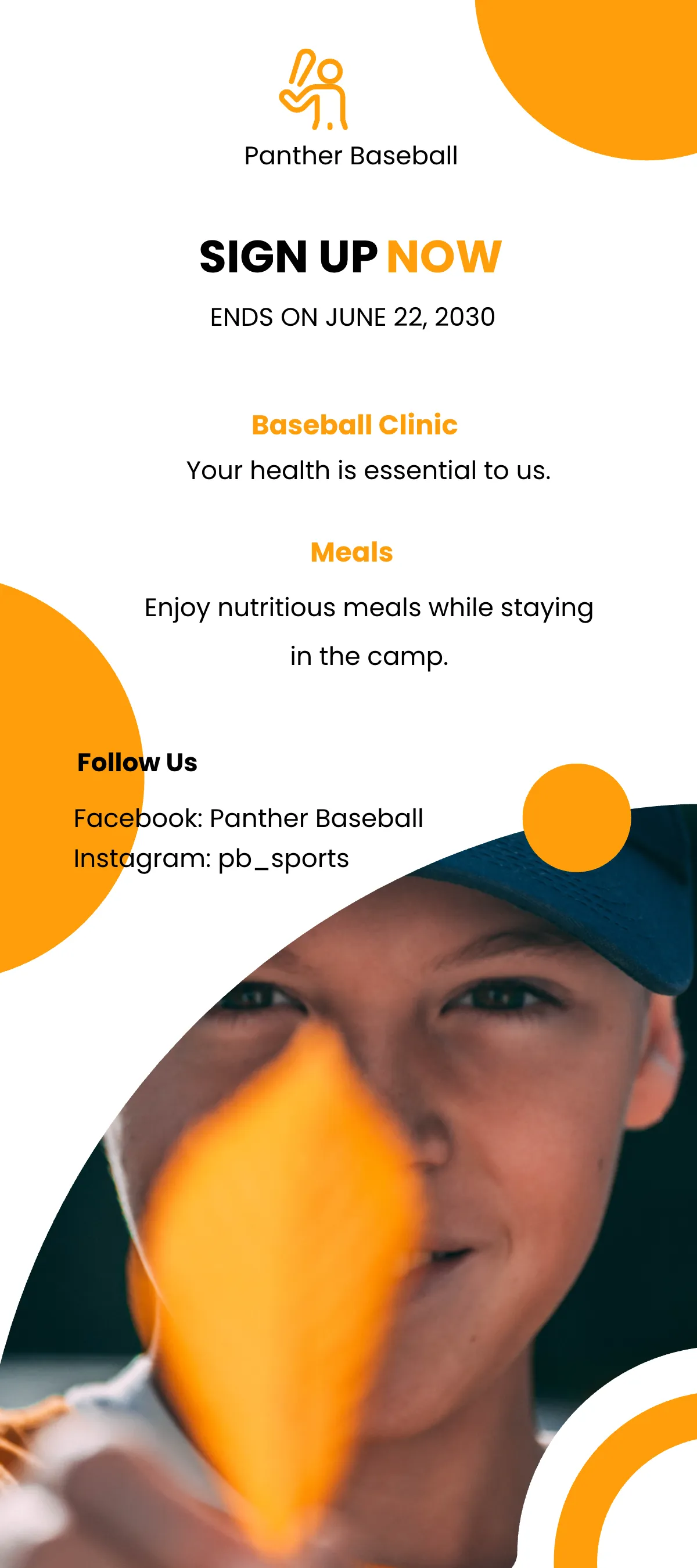 Free Sports Training DL Card Template to Edit Online