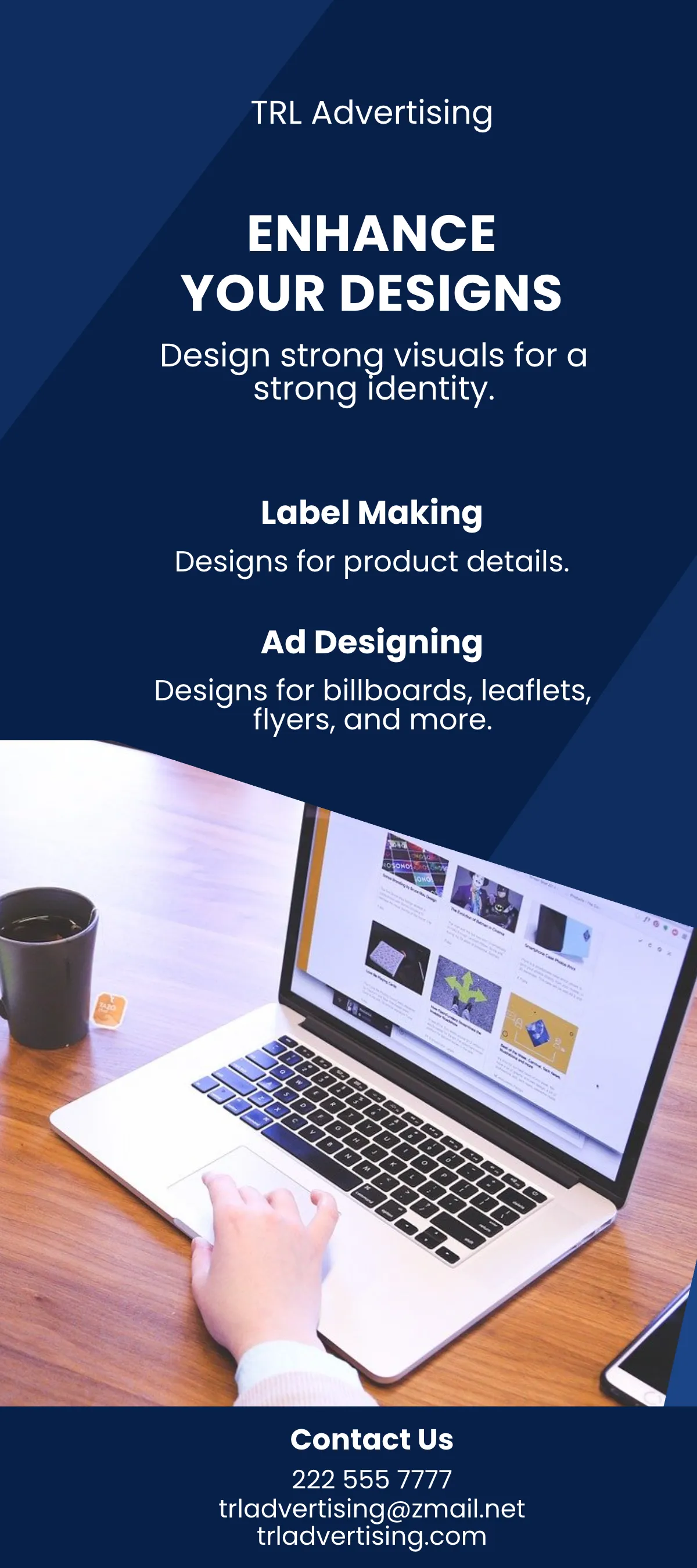 Free Advertising Company DL Card Template to Edit Online