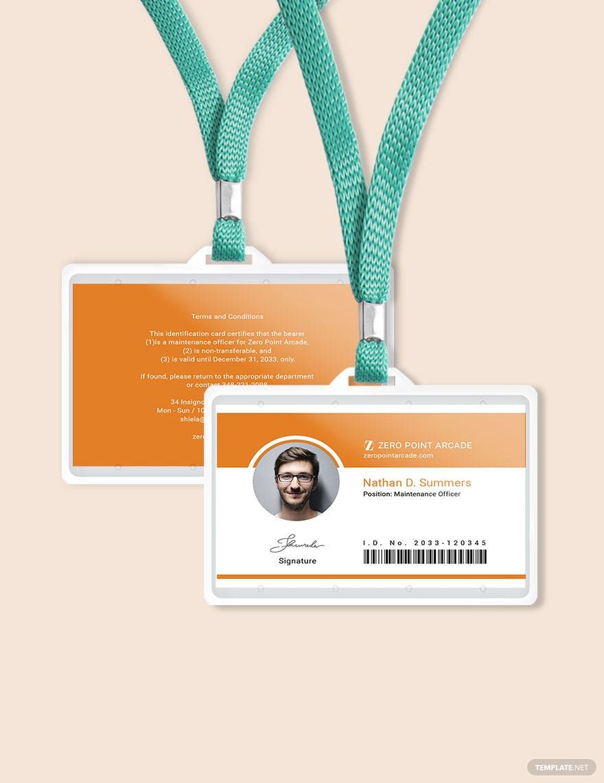 Arcade ID Card Template in Word, Illustrator, PSD, Apple Pages, Publisher