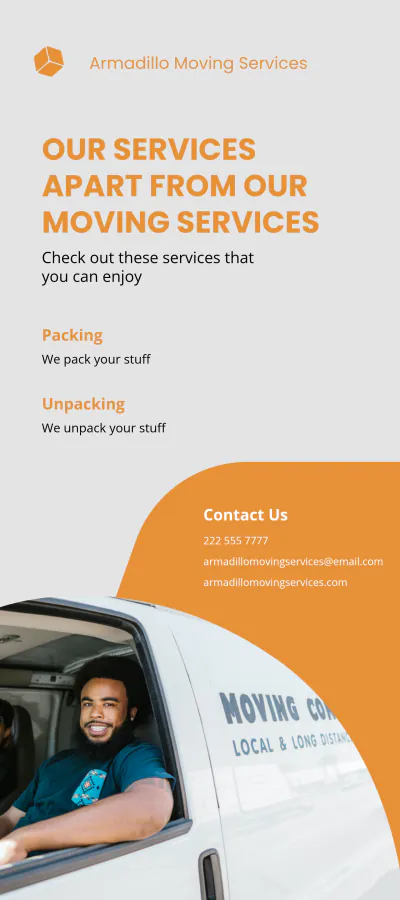 Free Sample Moving Company DL Card Template to Edit Online