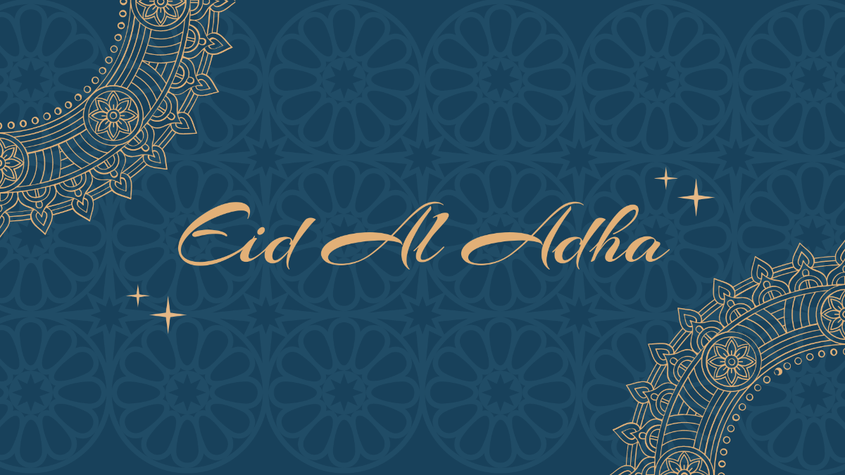 Free Eid Al Adha Calligraphy Background Template