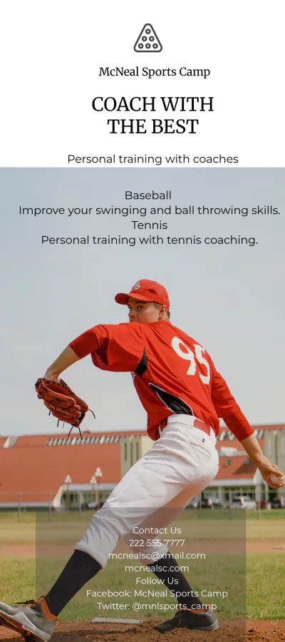 Free Sports DL Card Template to Edit Online