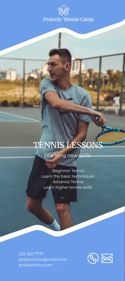 Free Tennis DL Card Template to Edit Online
