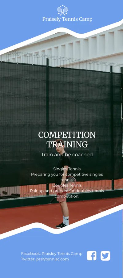 Free Tennis DL Card Template to Edit Online
