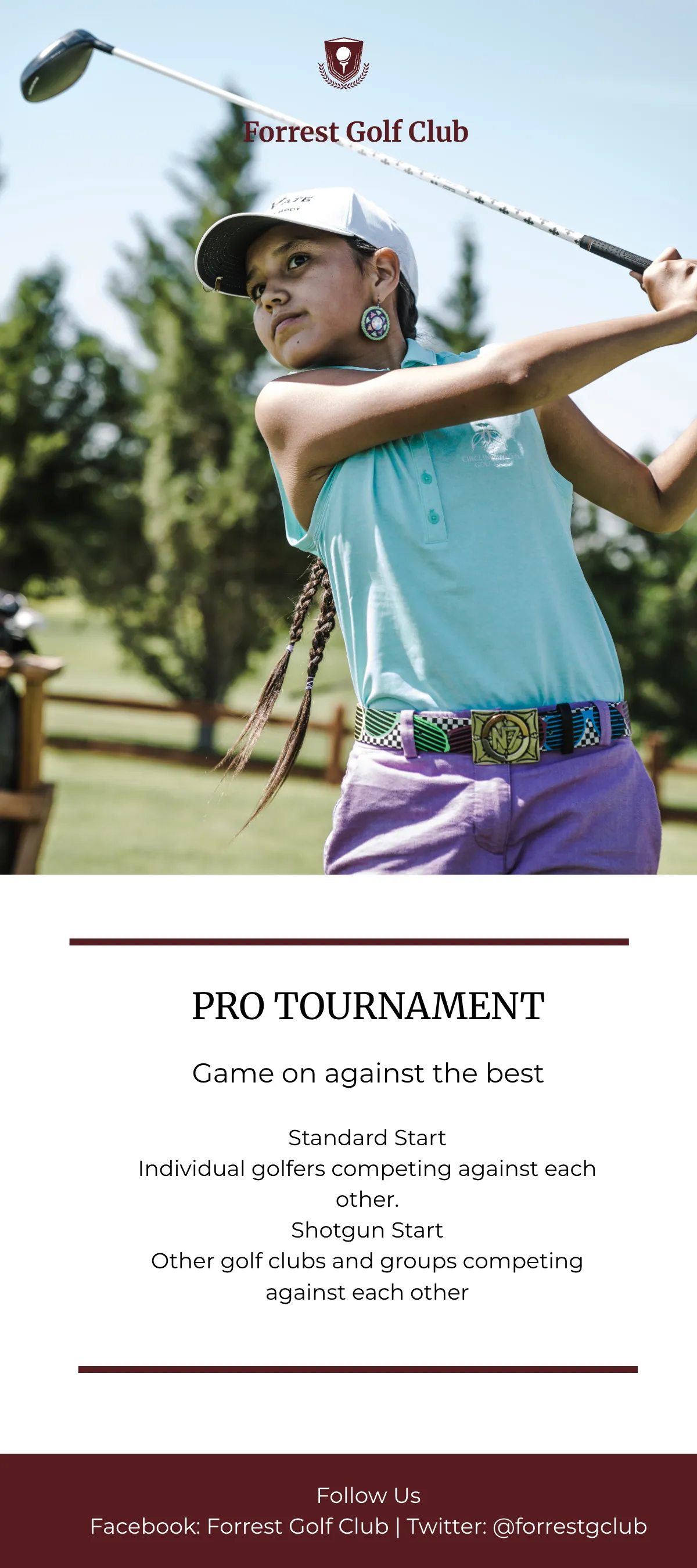 Free Golf Tournament DL Card Template to Edit Online