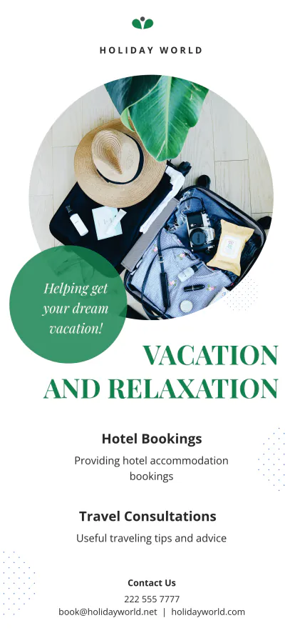 Free Holiday Travel DL Card Template to Edit Online