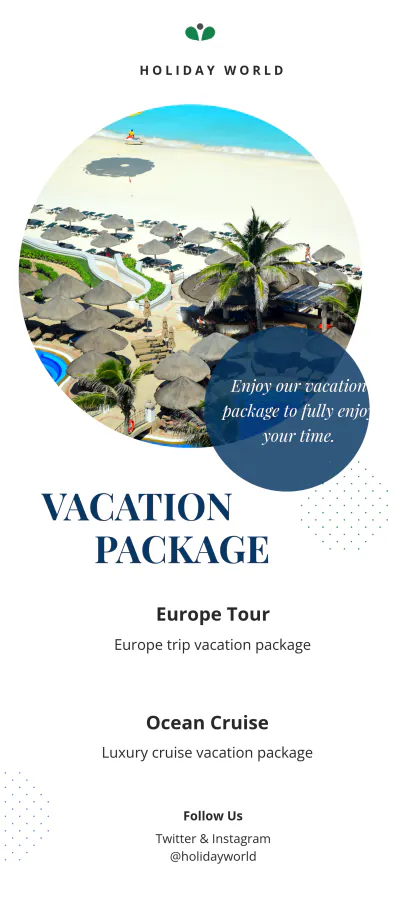 Free Holiday Travel DL Card Template to Edit Online