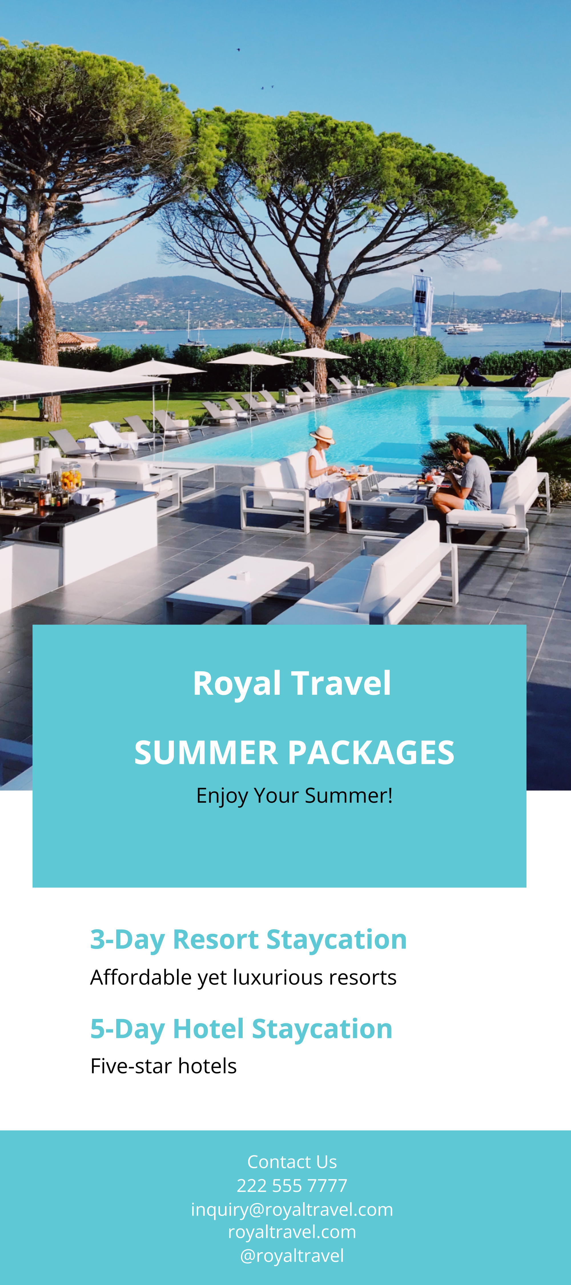 Free Summer Travel DL Card Template to Edit Online