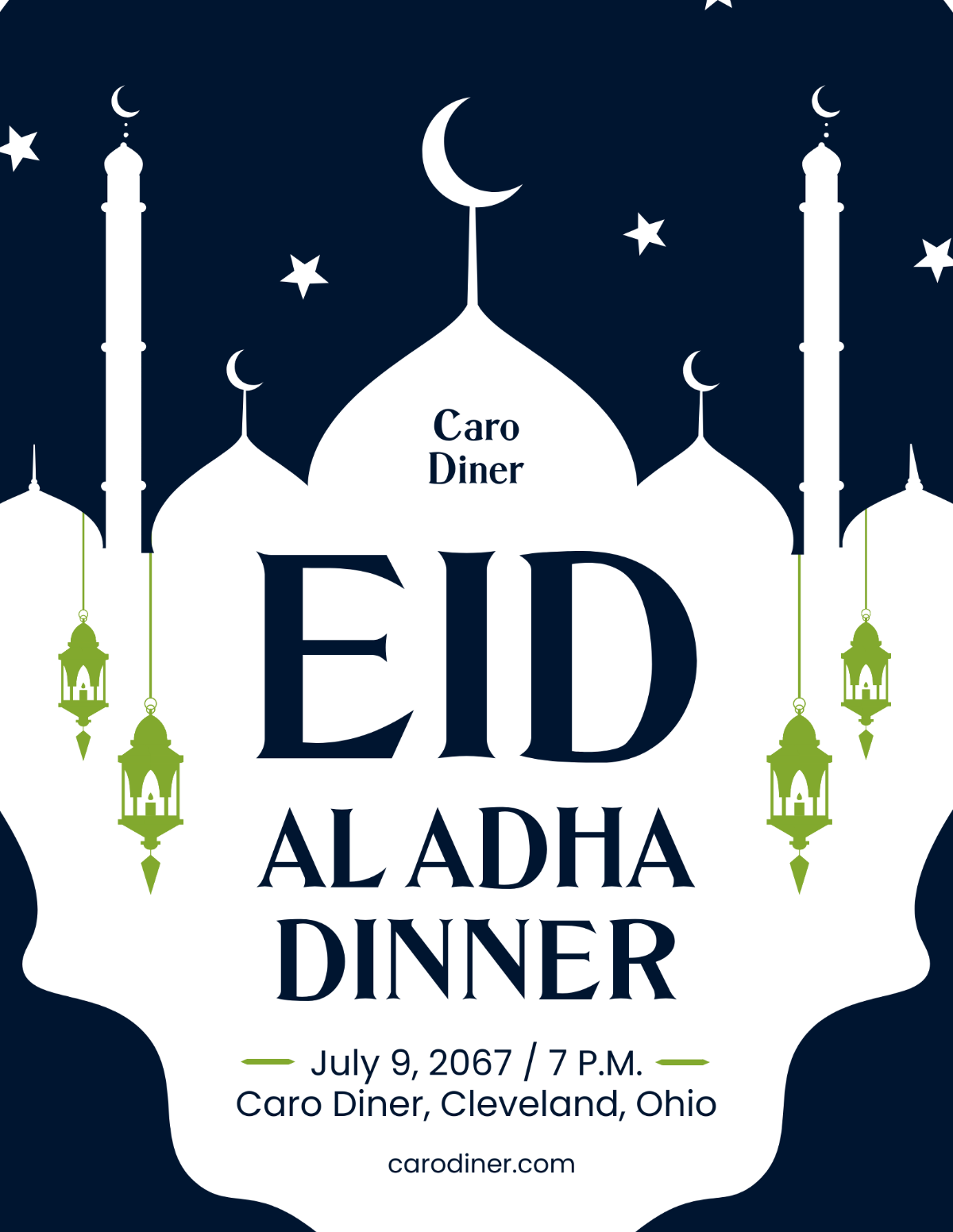 Eid Al Adha Dinner Flyer Template