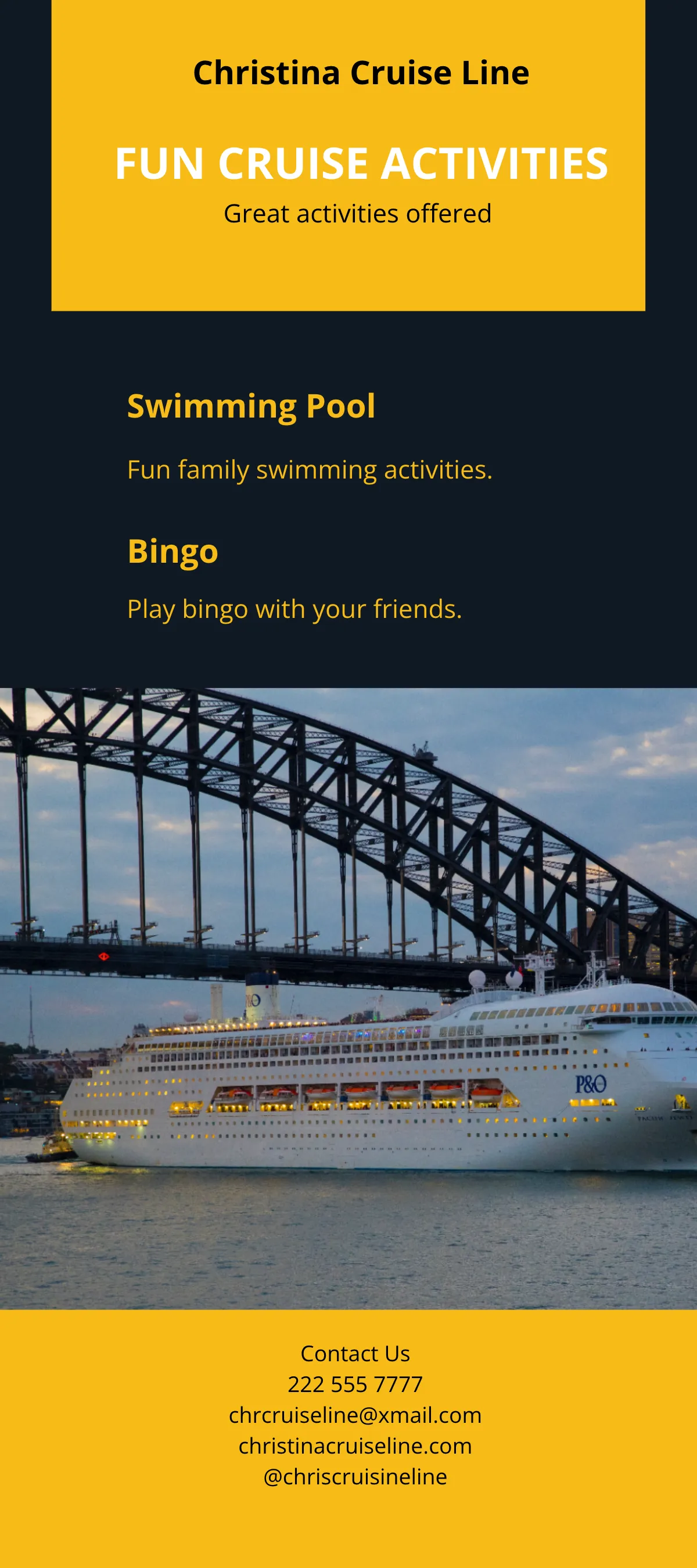 Free Cruise Travel DL Card Template to Edit Online