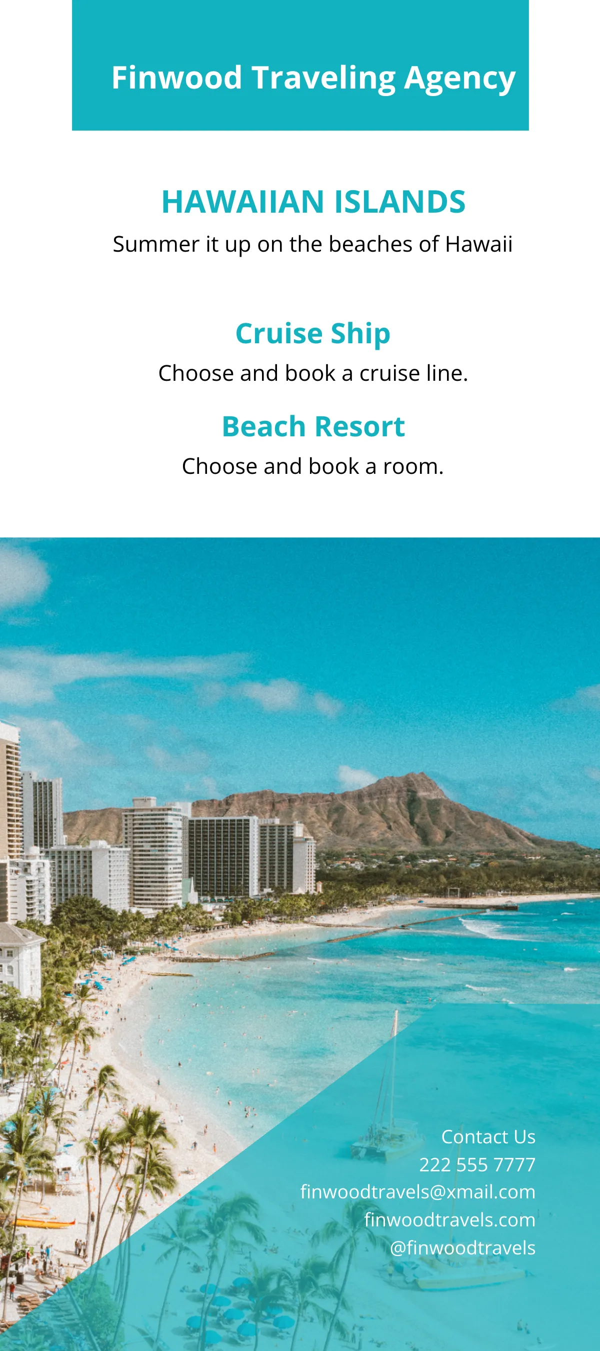 Free Tour and Travel DL Card Template to Edit Online
