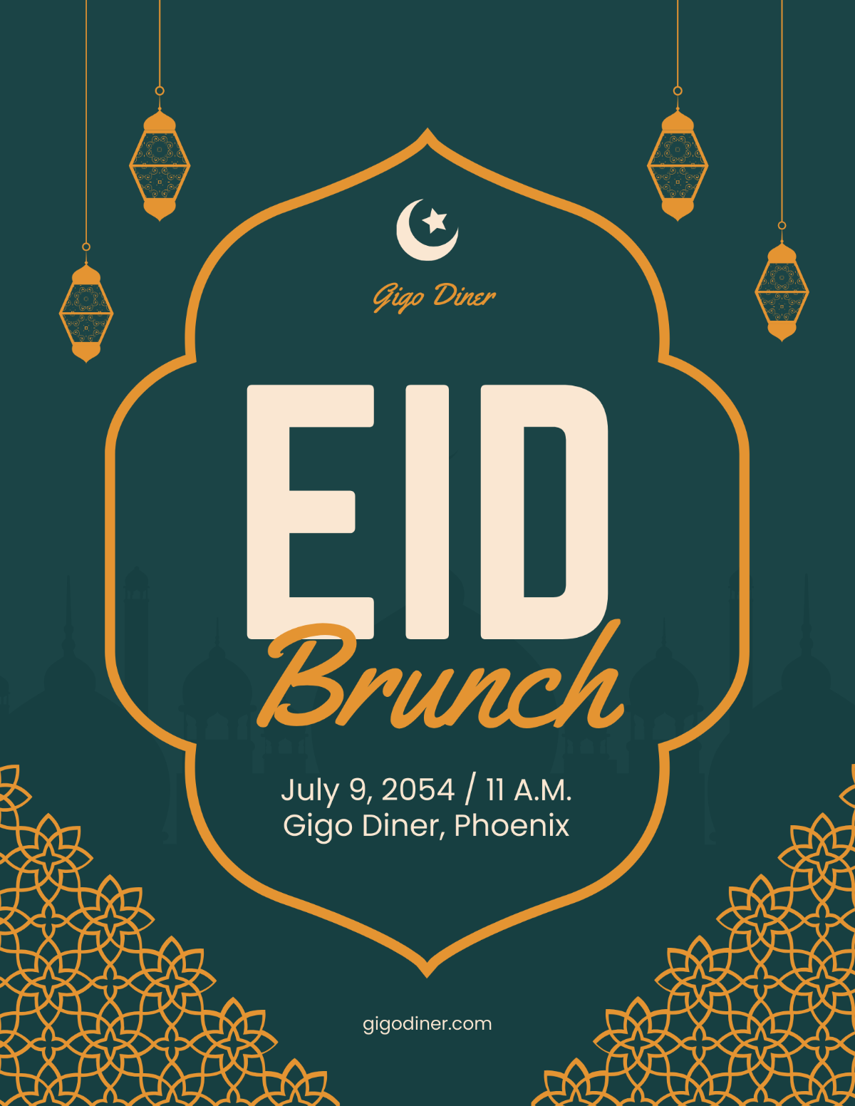 Eid Brunch Flyer Template - Edit Online & Download