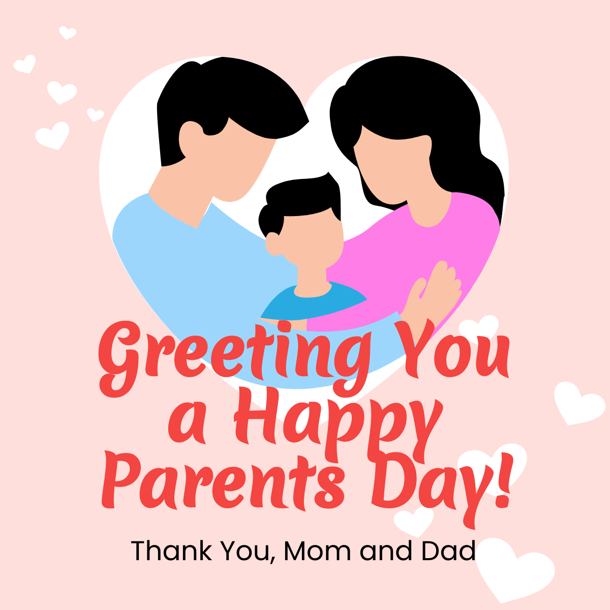Free Happy Parents Day Linkedin Post Template