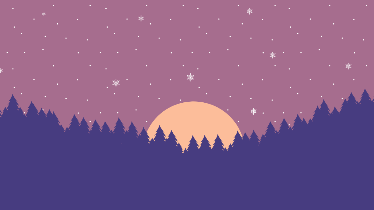 Purple Winter Background Template