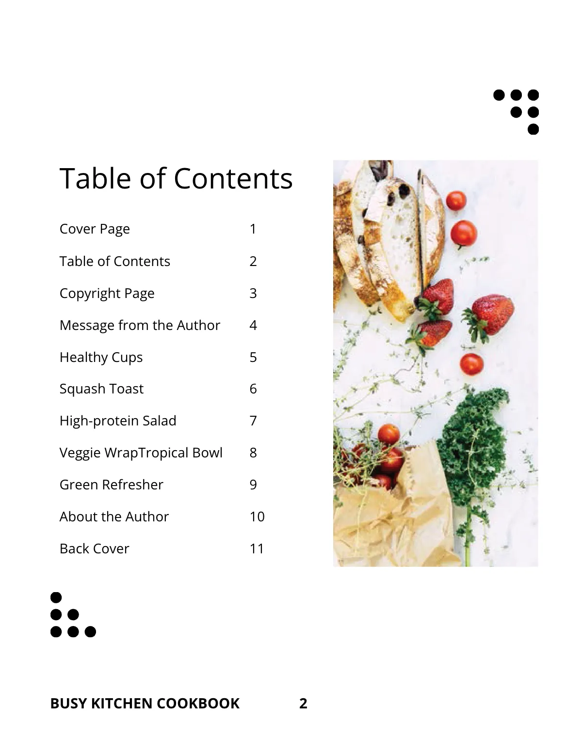 Free Modern Kitchen Cookbook Template to Edit Online
