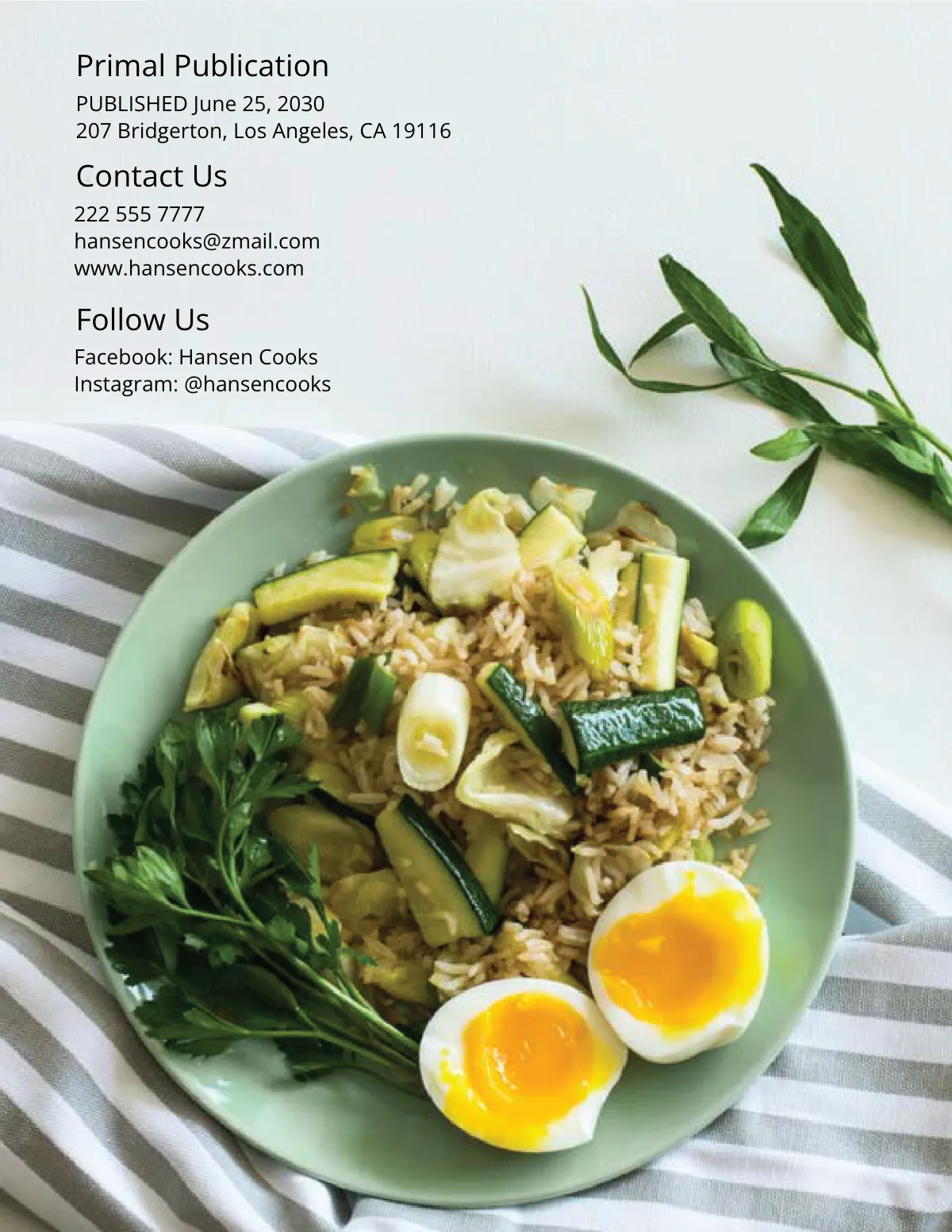 Free Modern Kitchen Cookbook Template to Edit Online