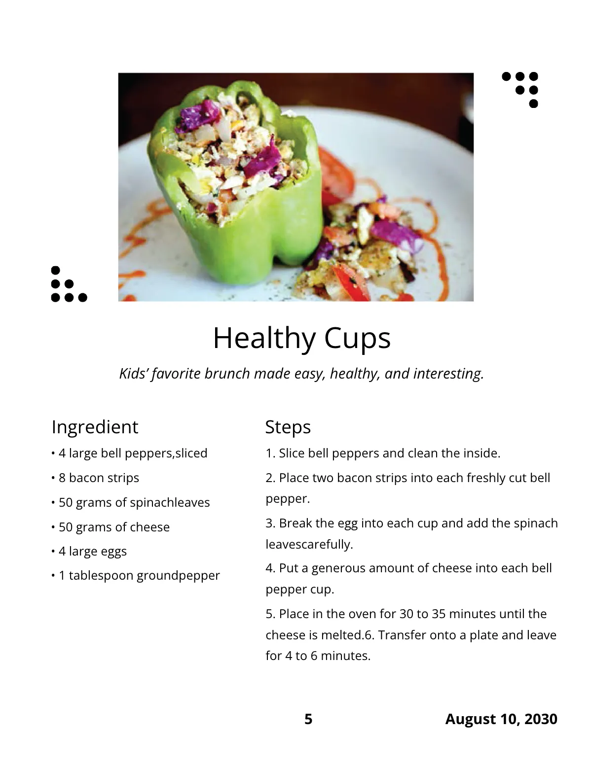 Free Modern Kitchen Cookbook Template to Edit Online