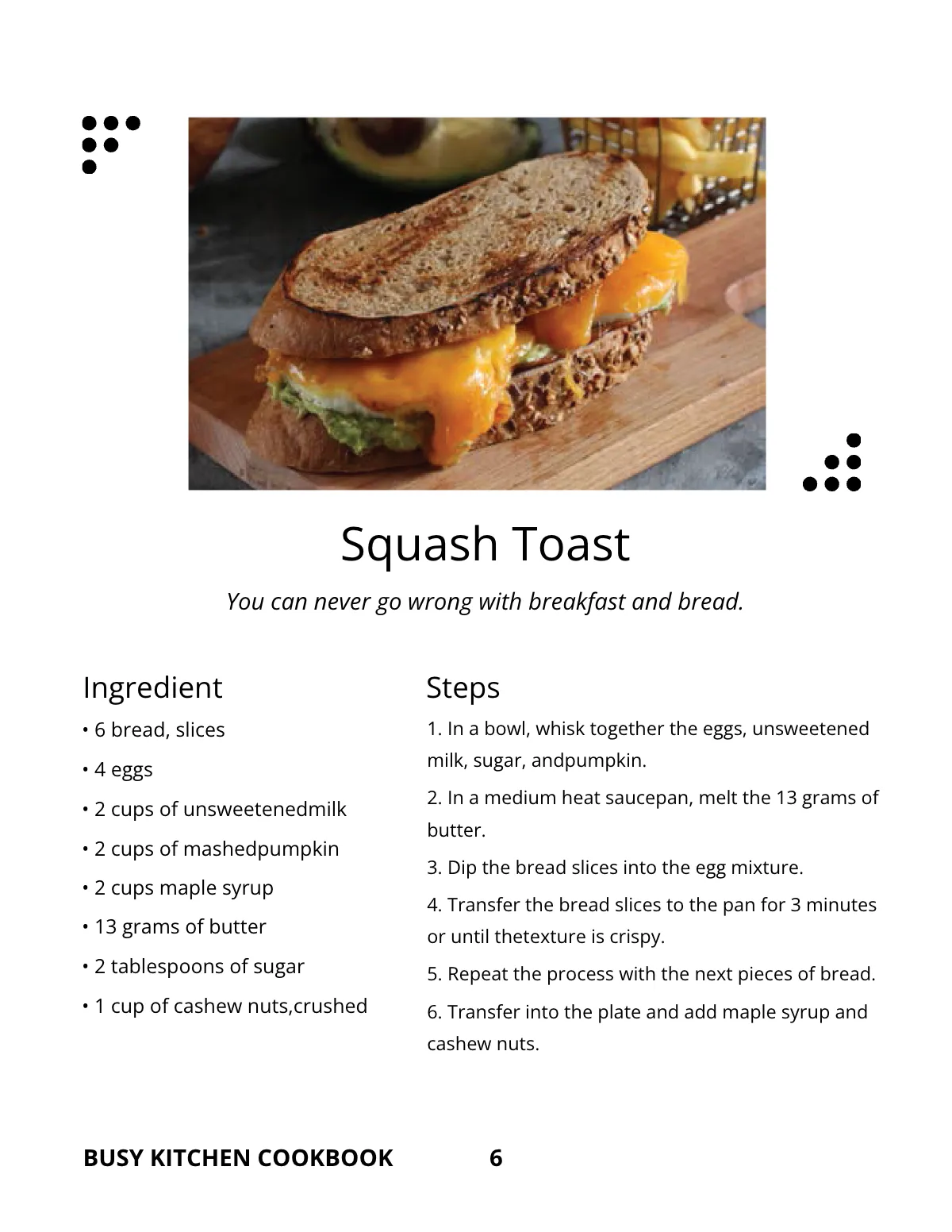 Free Modern Kitchen Cookbook Template to Edit Online