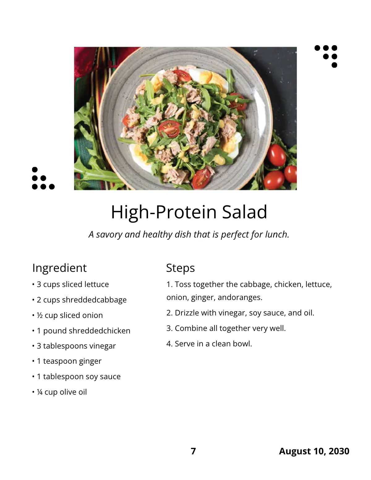 Free Modern Kitchen Cookbook Template to Edit Online