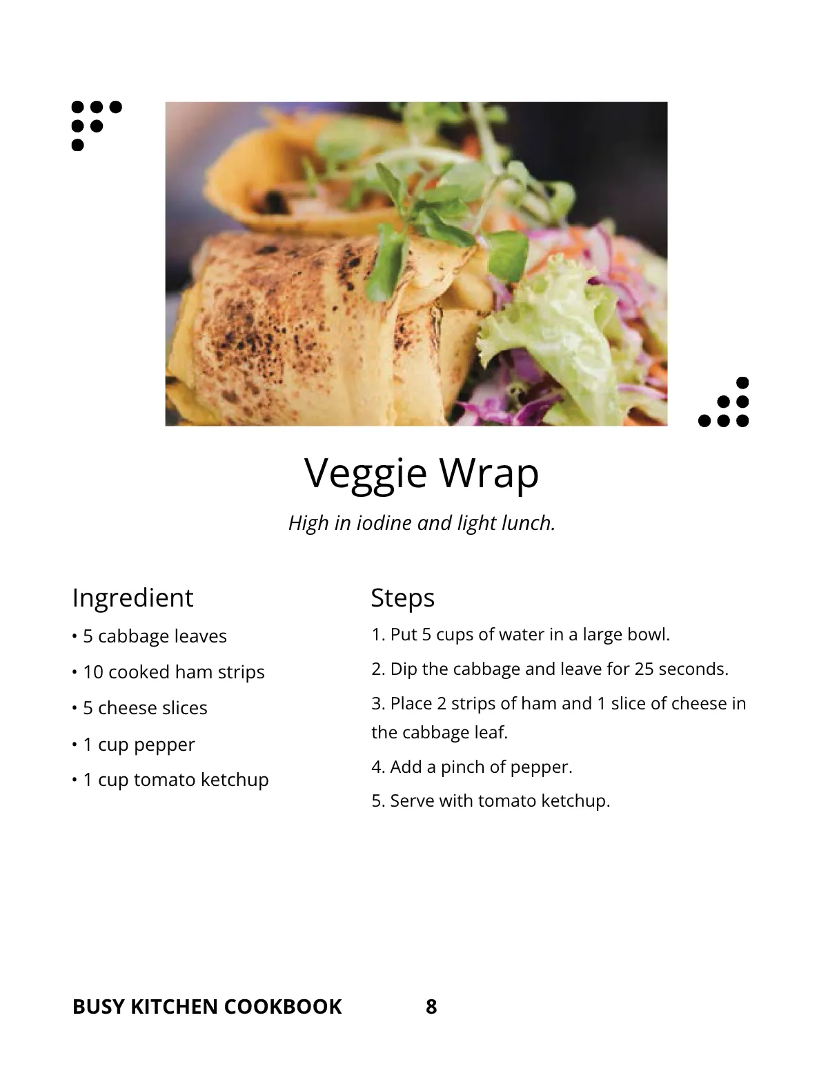 Free Modern Kitchen Cookbook Template to Edit Online