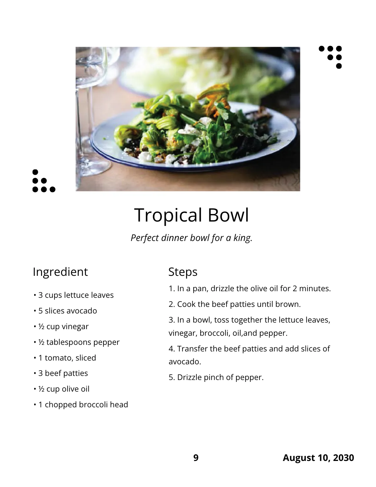 Free Modern Kitchen Cookbook Template to Edit Online