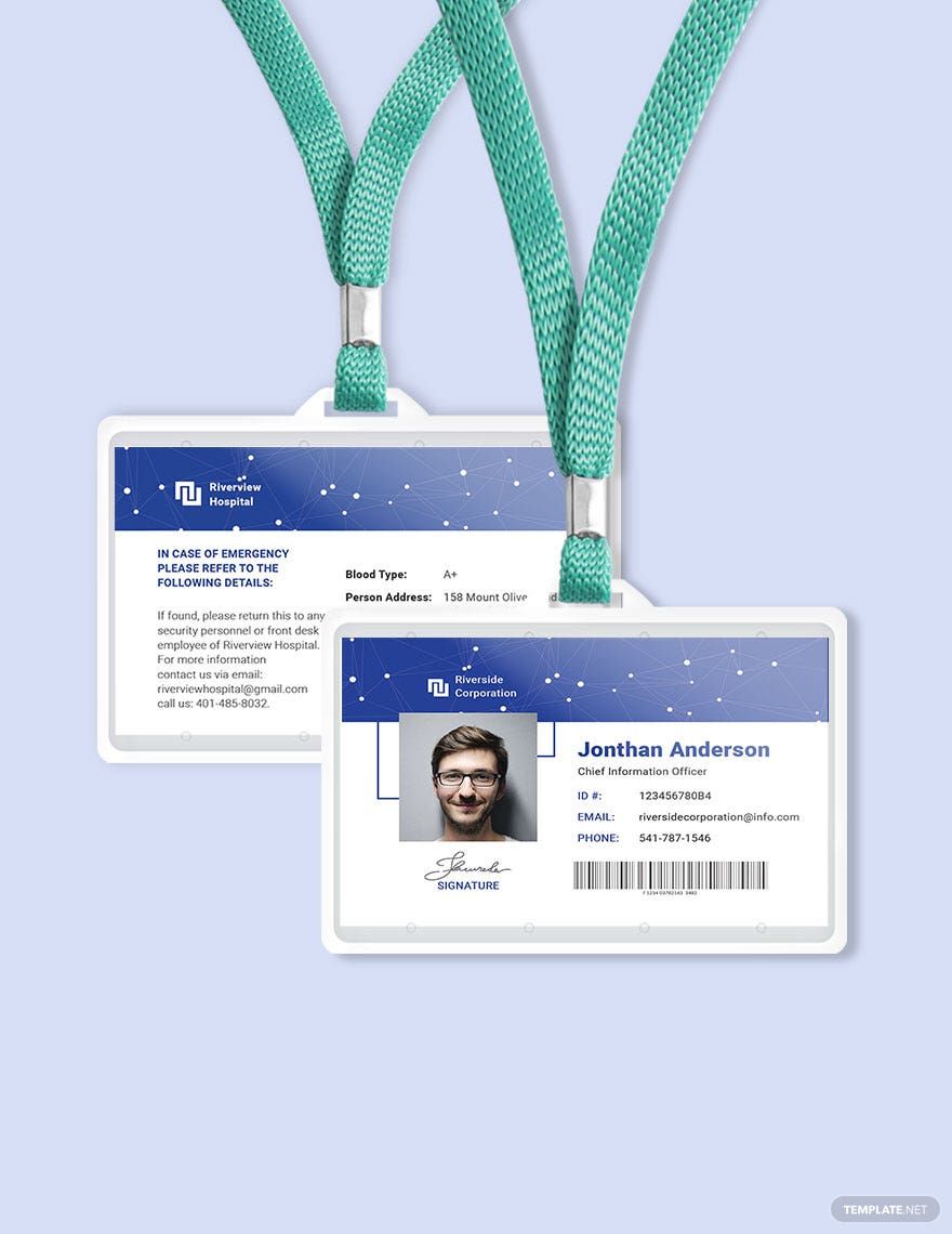 IT ID Card Template in Word, Google Docs, Illustrator, PSD, Apple Pages, Publisher