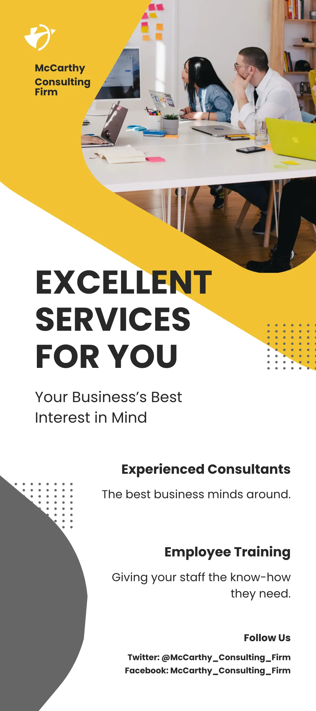 Free Consulting Business DL Card Template to Edit Online