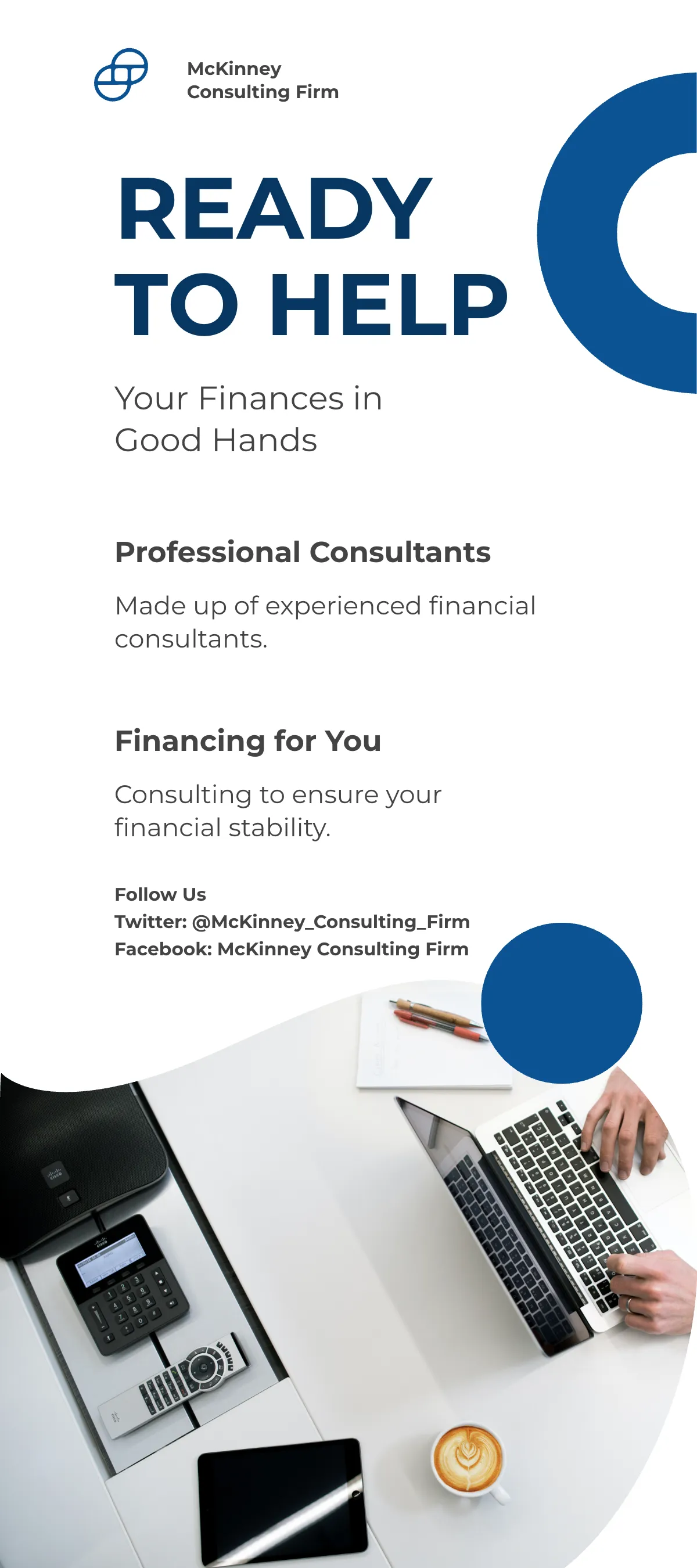 Free Finance & Consulting DL Card Template to Edit Online
