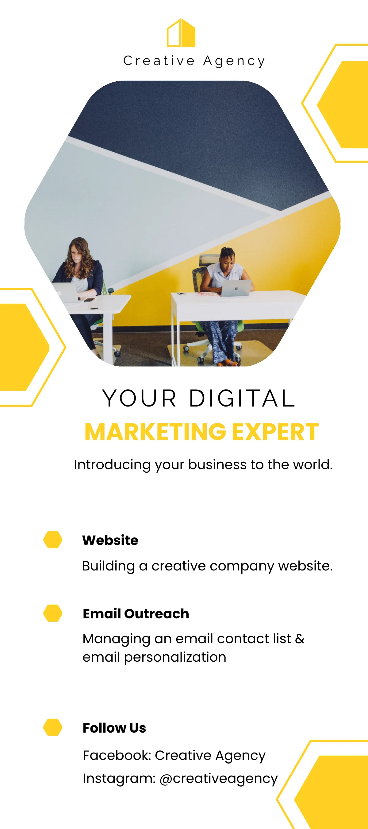 Free Digital Agency DL Card Template to Edit Online