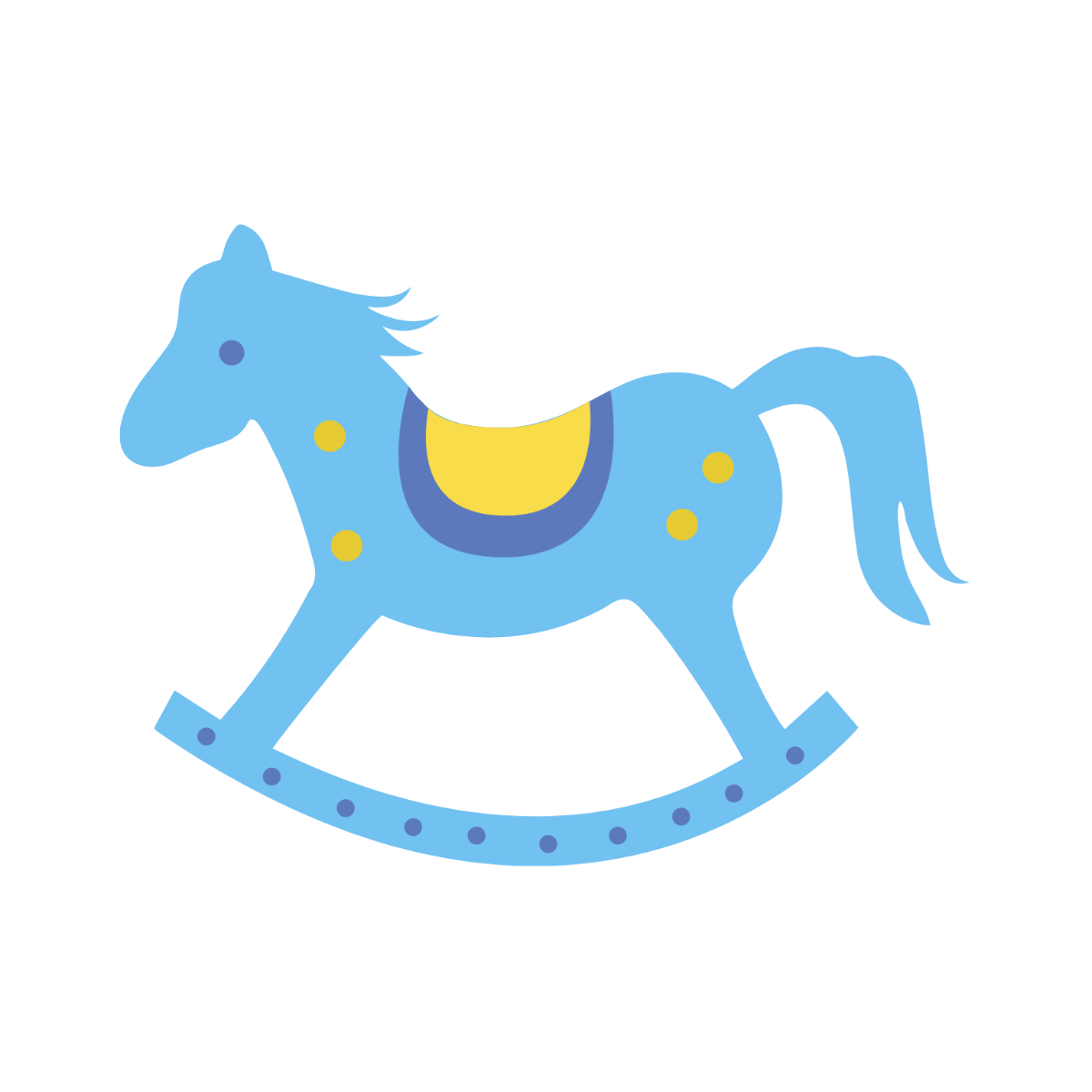 Rocking Horse Clipart Template