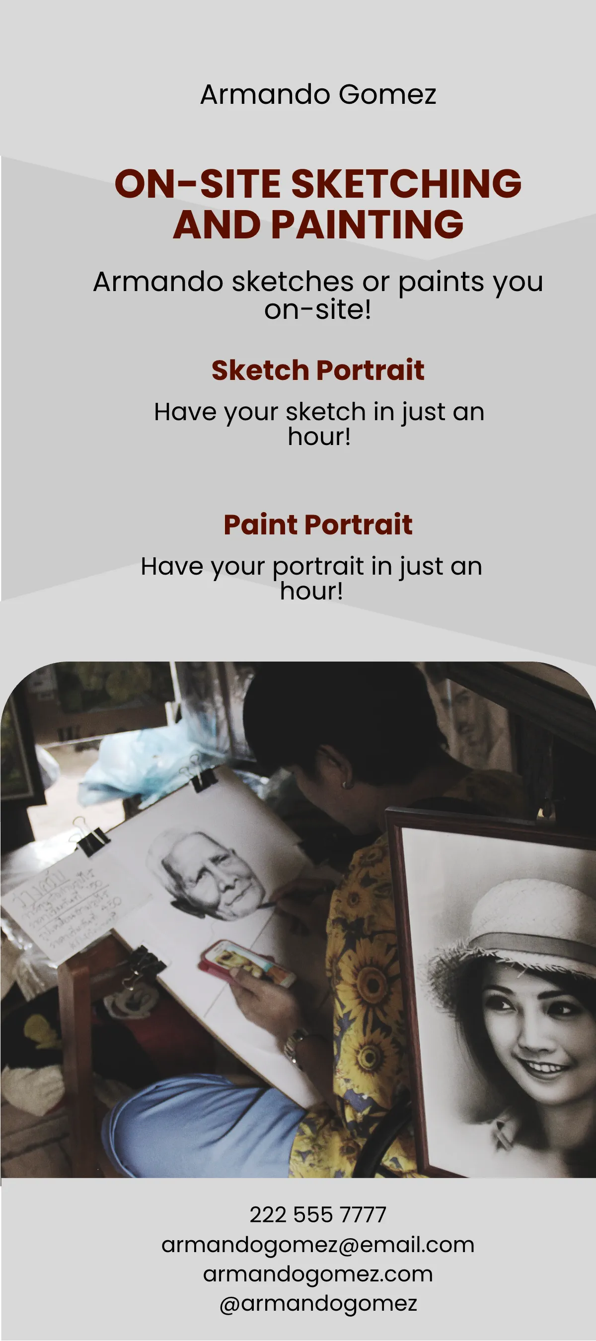 Free Artist Event DL Card Template to Edit Online