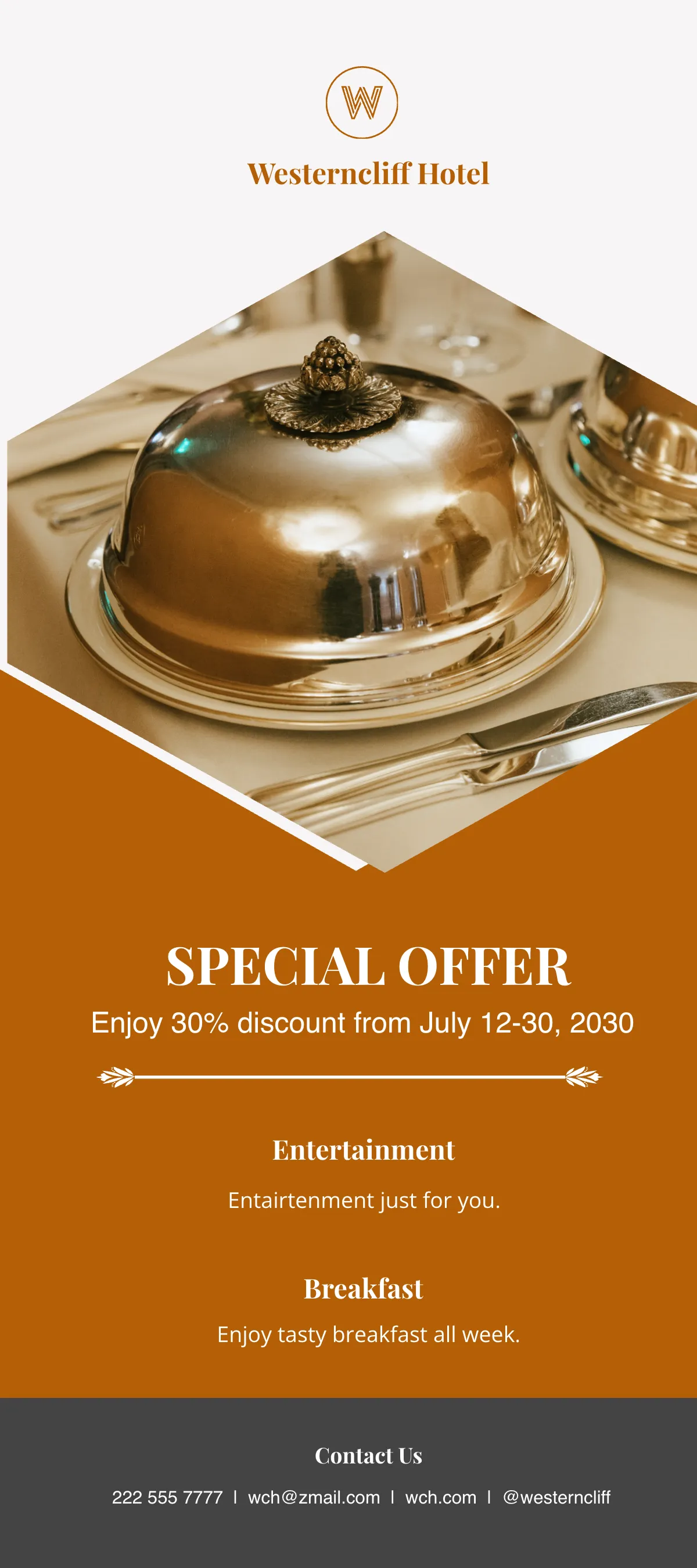 Free Elegant Hotel DL Card Template to Edit Online